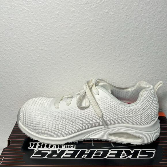 Skechers Womens Uno Sr Jhansi white Safety Toe Work composite Safety Shoes - Picture 6 of 11